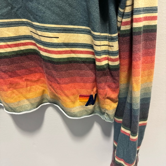 Aviator Nation Serape Bolt Embroidery Long Sleeve Boyfriend Tee - Picture 3 of 4